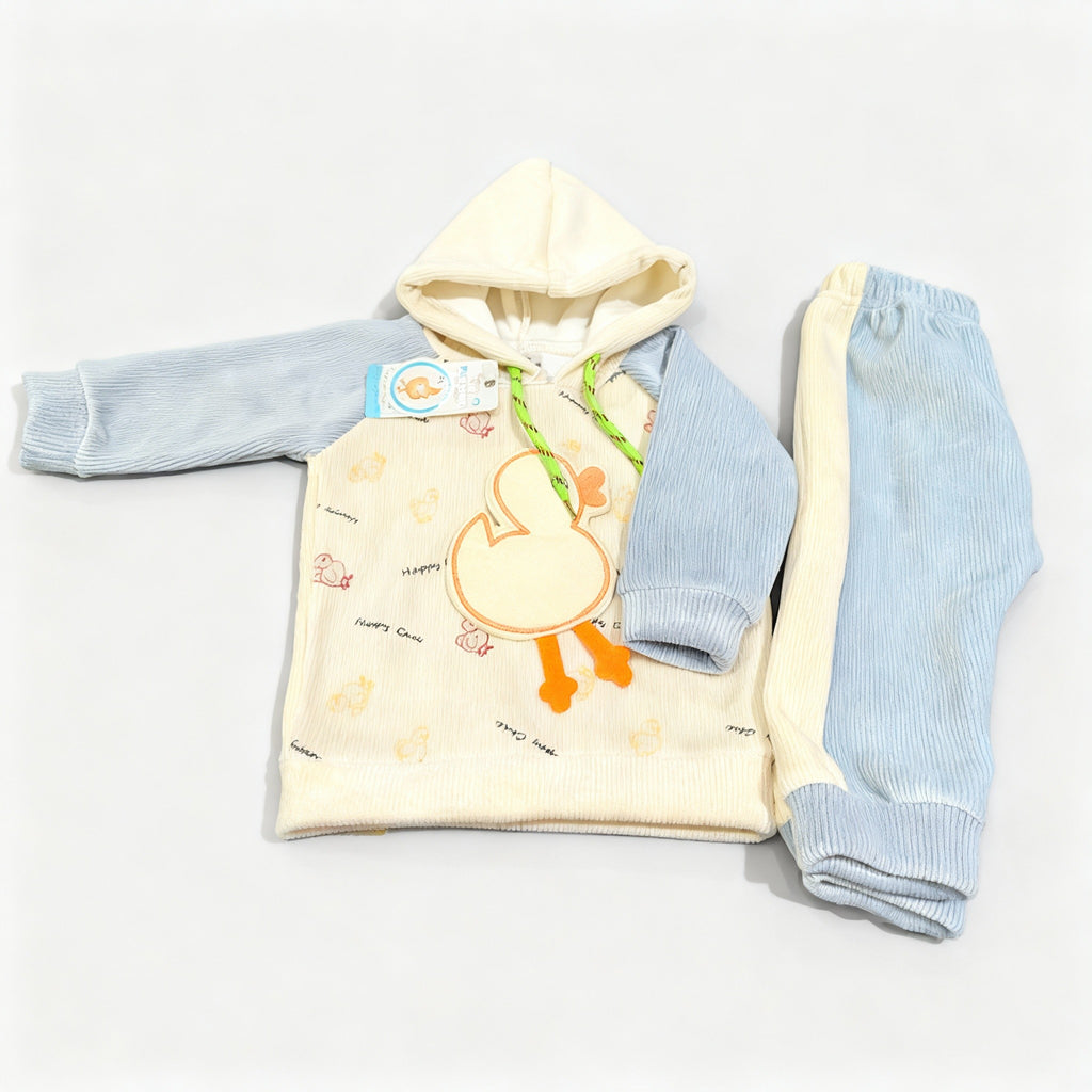 Hooded baby sweatshirt set