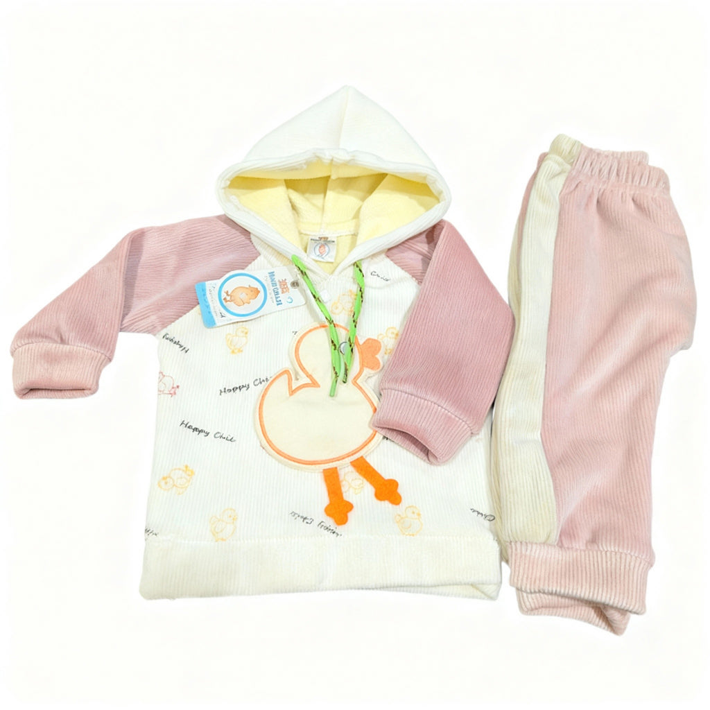 Hooded baby sweatshirt set