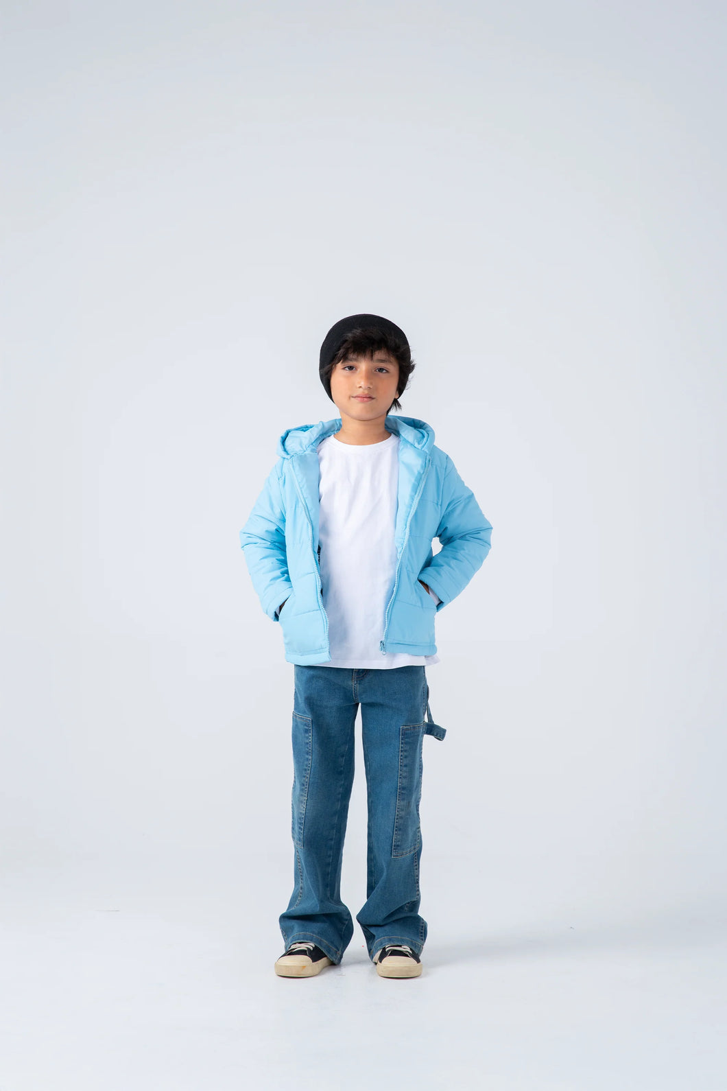 Boys Sky Blue Puffer Jacket