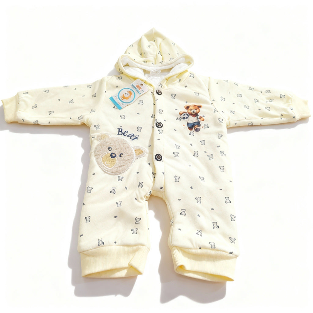 Hooded Teddy Baby Romper