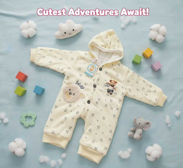Hooded Teddy Baby Romper