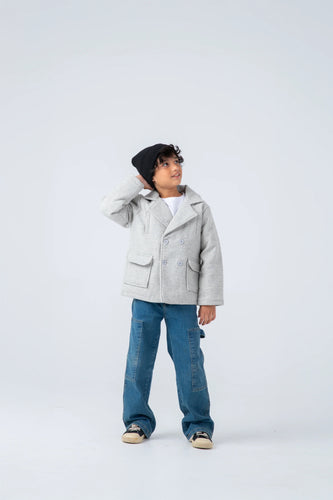 Boys Grey Ember Felt Coat