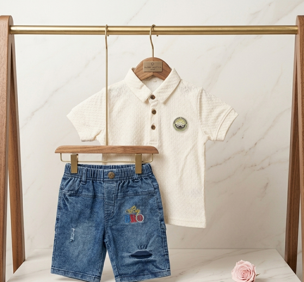 Half sleeve polo Shirt and shorts set