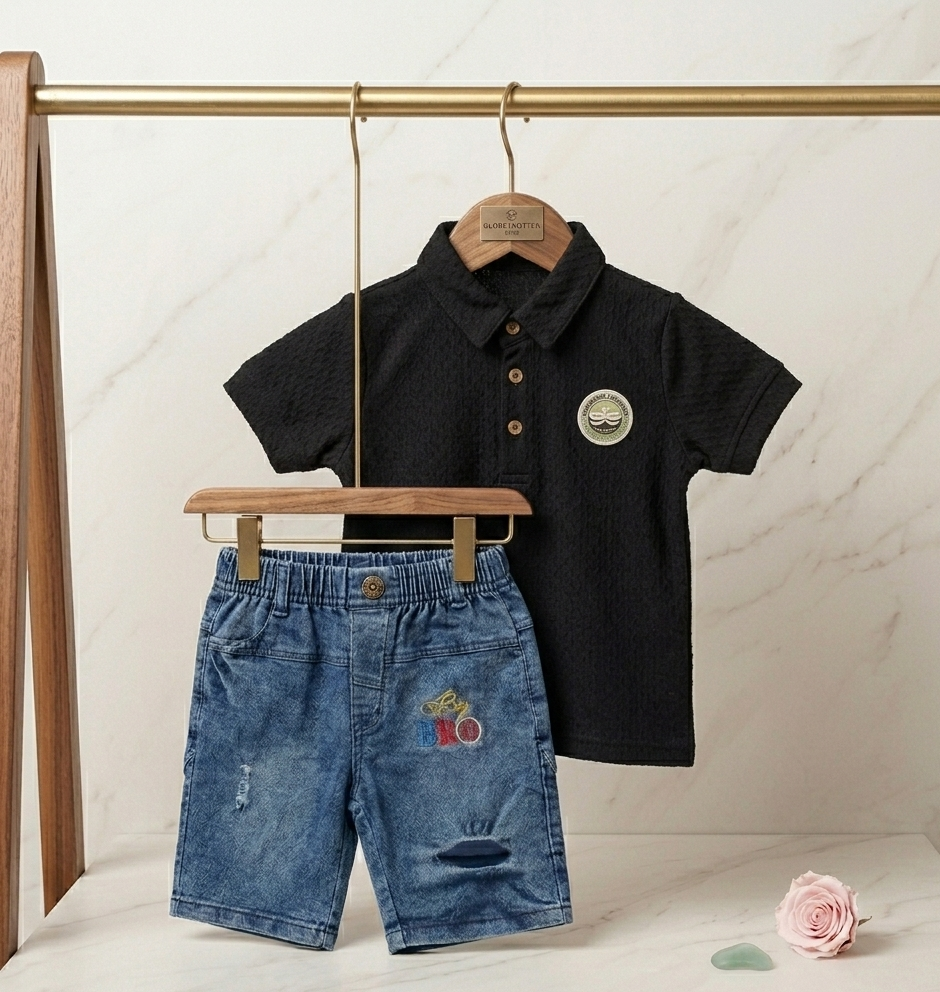 Half sleeve polo Shirt and shorts set