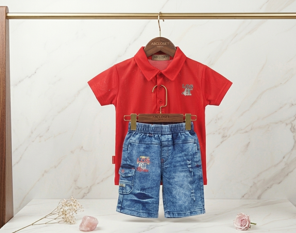 Half sleeve polo Shirt & shorts set