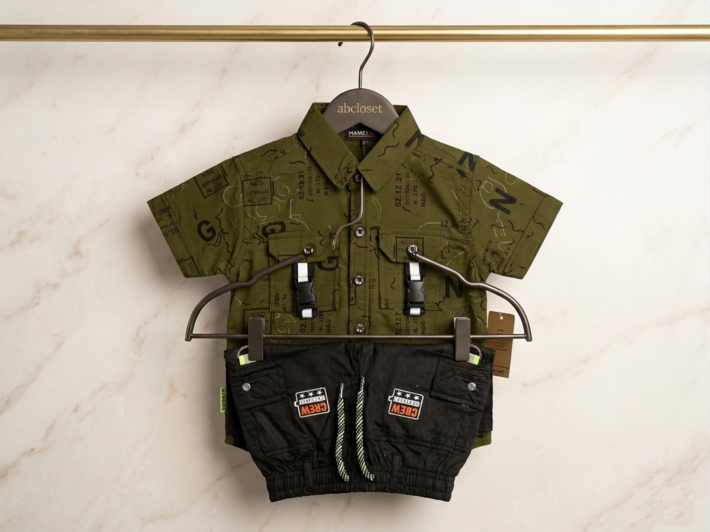 Half sleeve Shirt shorts set