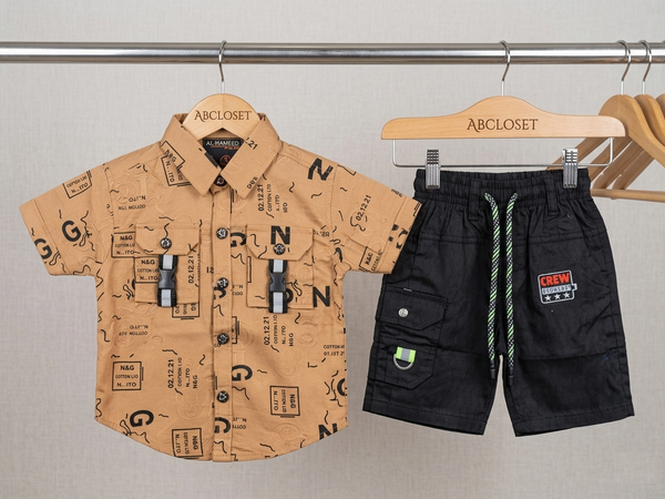 Half sleeve Shirt shorts set