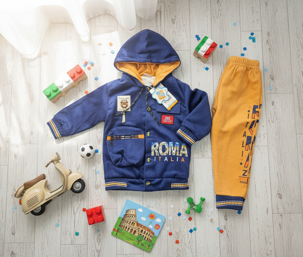 Kids Velvet Hoodie Set