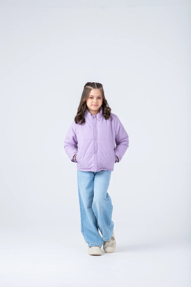 Girls Lilac Puffer Jacket