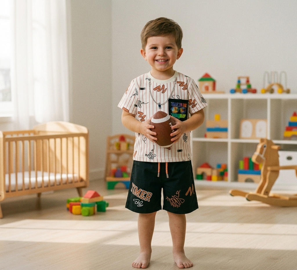 Half sleeve Shirt and black shorts set