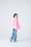 Girls Pink Pebble Felt Coat