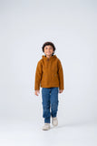 Boys Mustard Hooded Felt Jacket