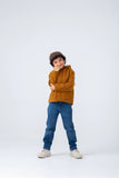 Boys Mustard Hooded Felt Jacket