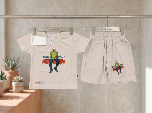 Half sleeve Anime Duo Shirt and shorts set