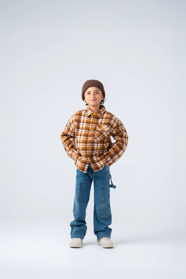 Boys Plaid Flannel Jacket