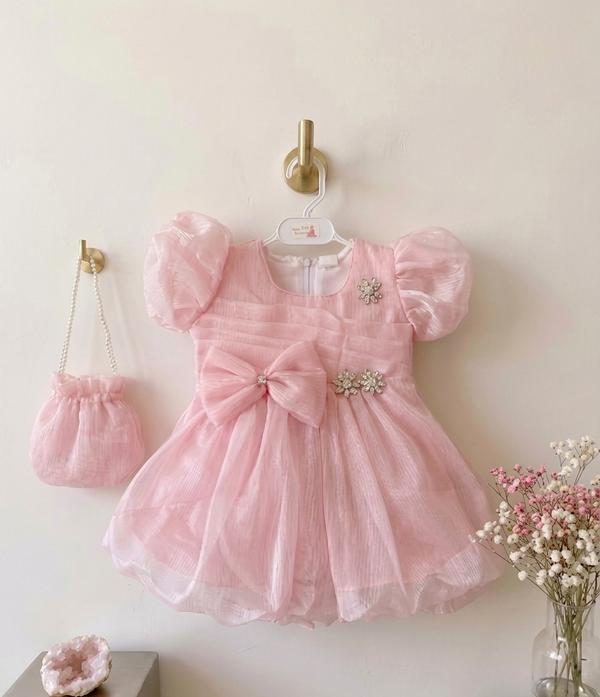 Pink Cheesha silk frock