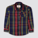 Boys Multicolor Plaid Shirt