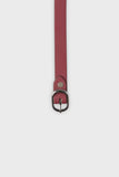 Girls Burgundy Leather Belt