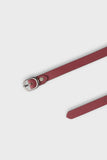 Girls Burgundy Leather Belt