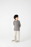Boys Grey Grid Sweater