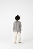 Boys Grey Grid Sweater