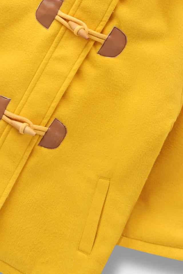 Girls Mustard Felt Coat