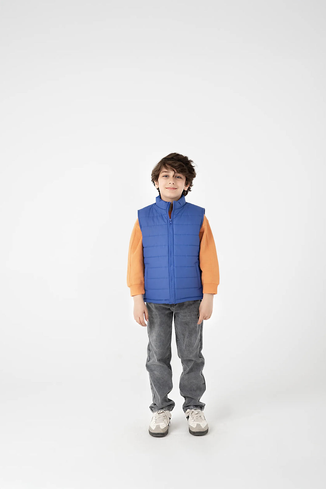 Boys Royal Sleeveless Puffer Jacket