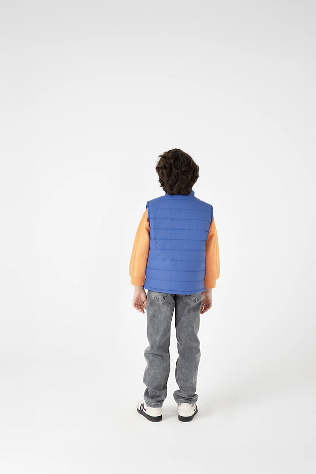 Boys Royal Sleeveless Puffer Jacket