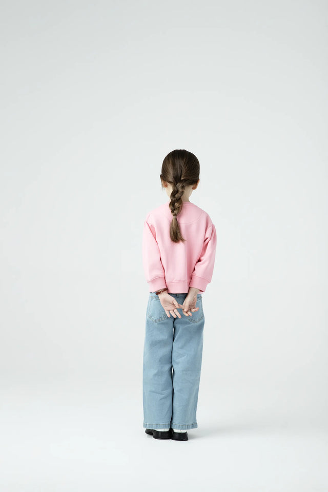 Girls' Puffy Pink Fleece Sweatshirt