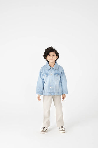 Boys Faded Blue Denim Jacket