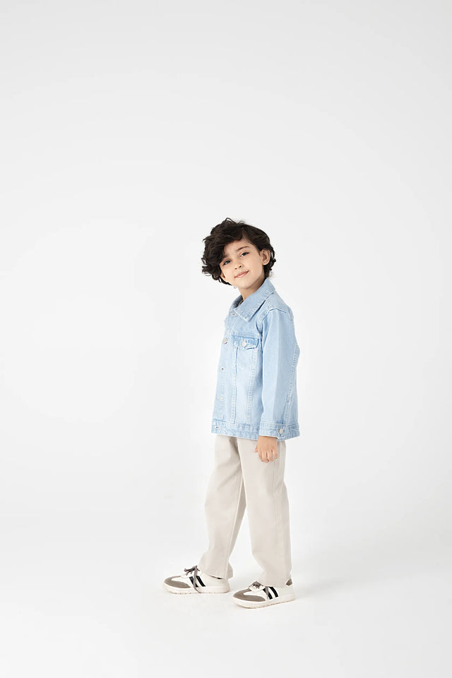 Boys Faded Blue Denim Jacket