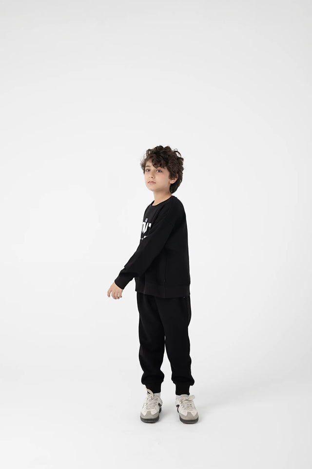 Boys Black Batman Fleece Co-Ord Set
