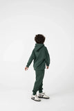 Boys Cozy Dark Green Hoodie Set