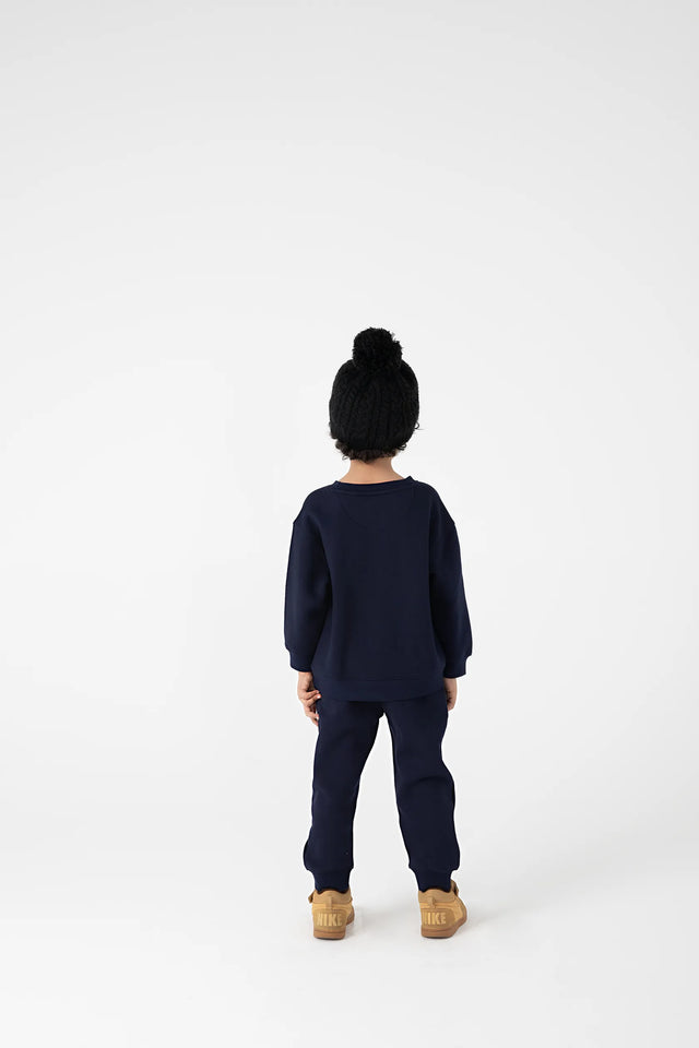 Navy Fleece Boys Graphic Co-Ord Set