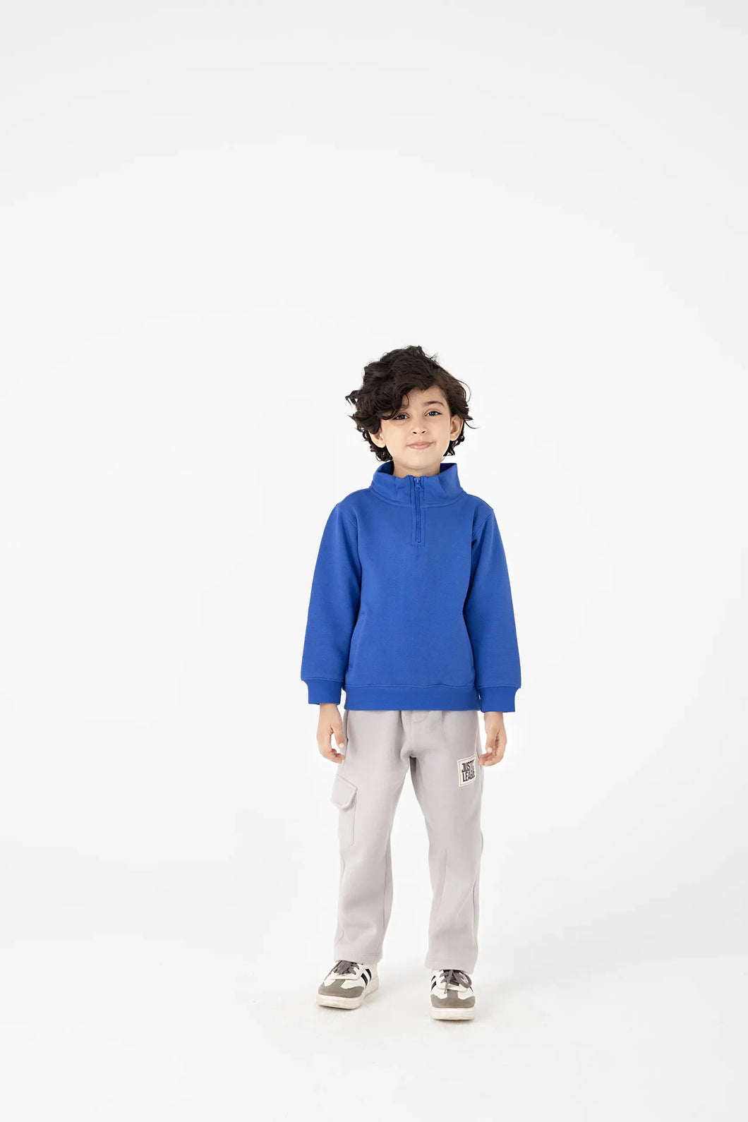 Boys Royal Blue Mock Neck