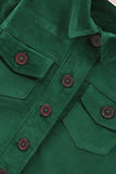Girls Green Corduroy Jacket