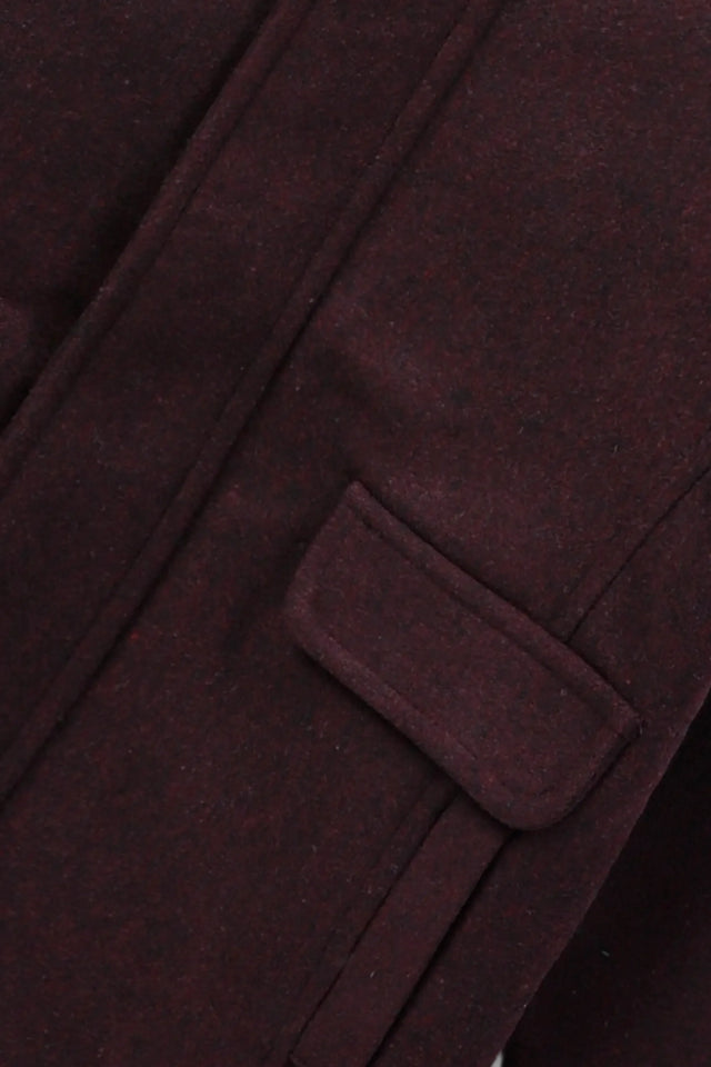 Boys Burgundy Felt Coat