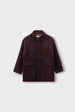 Boys Burgundy Felt Coat