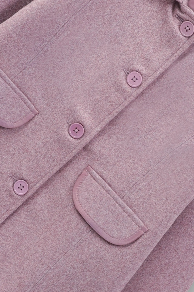 Girls Berry Bloom Felt Coat