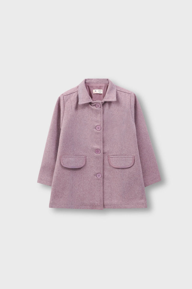 Girls Berry Bloom Felt Coat