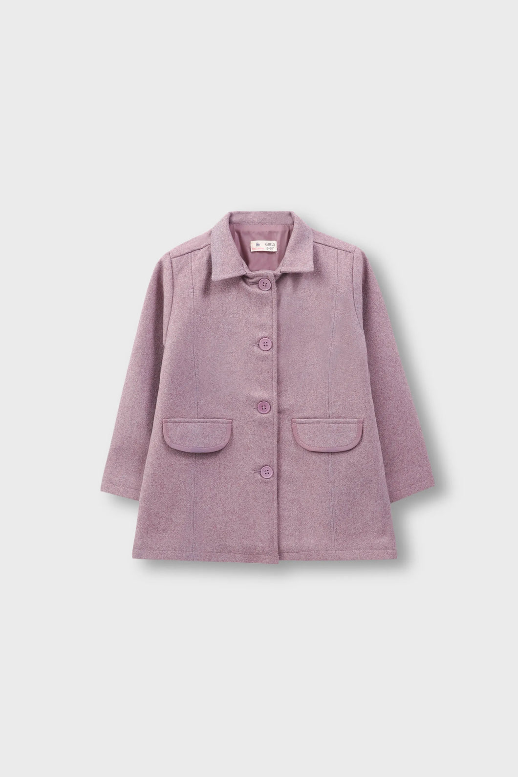 Girls Berry Bloom Felt Coat