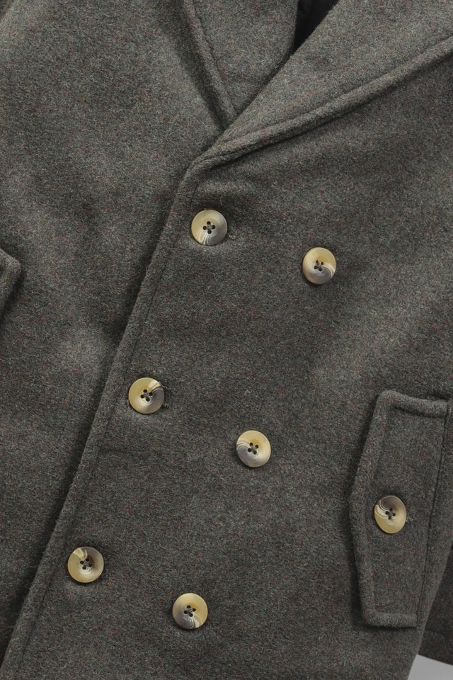 Boys Chic Olive Felt Coat