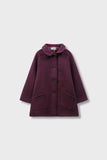 Girls' Maroon Felt Coat