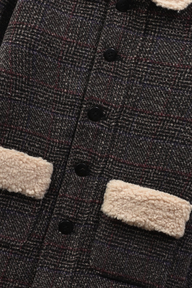 Boys Dark Brown Felt Jacket