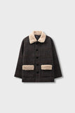 Boys Dark Brown Felt Jacket