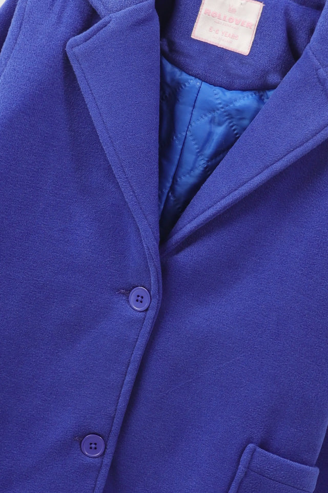 Girls Blue Frosty Felt Coat