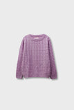 Girls Lilac Acrylic Sweater