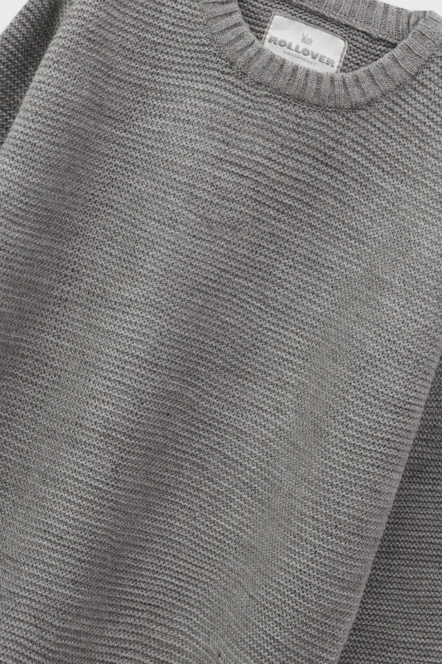 Boys Grey Grid Sweater