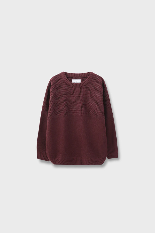 Boys Solid Brown Sweater
