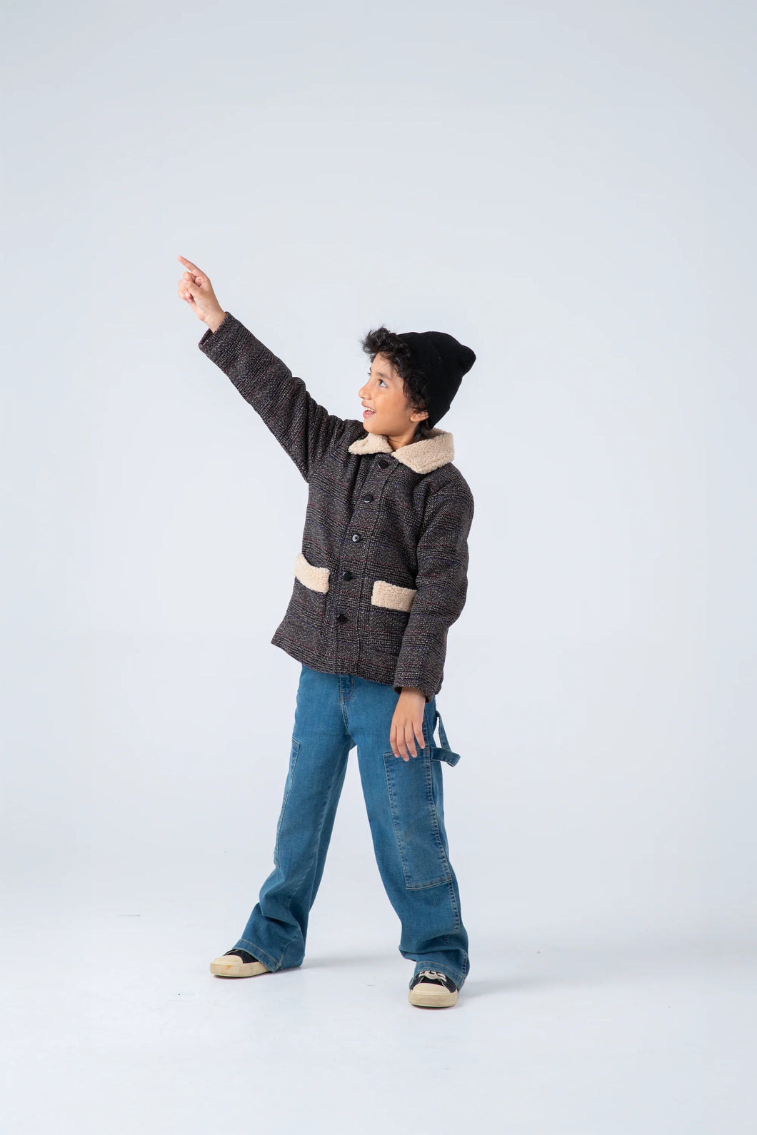 Boys Dark Brown Felt Jacket